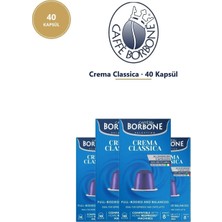 Caffe Borbone Crema Classica 40 Kapsül (4X10) – Nespresso Uyumlu Alüminyum Kapsül Kahve Tett 07.2027