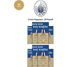 Caffe Borbone Crema Superiore 80 Kapsül (8X10) – Nespresso Uyumlu Alüminyum Kapsül Kahve