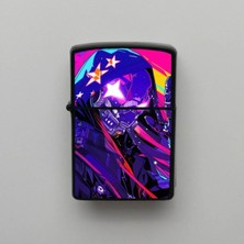 İberk Pop Art Anime Masked Benzinli Siyah Çakmak