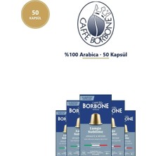 Caffe Borbone Arabica 50'li Kapsül Kahve – Nespresso Uyumlu, Aylık Stok Avantajı