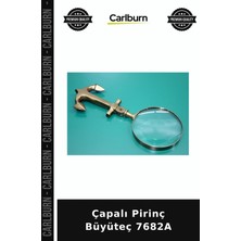 Carlburn Özel Üretim Dekoratif Denizci Koleksiyon Ofis Hediyelik Aksesuar Çapalı Pirinç Büyüteç 7682A