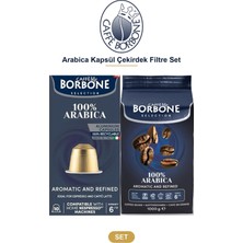 Caffe Borbone Arabica Kapsül Çekirdek Filtre Set – Nespresso Uyumlu, 3 Yöntem Tek Pakette