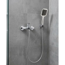 Maison Luré Siyah Duş Seti El Duşu Başlığı Spiral Hortum Banyo Aksesuarı Duş Sistemi