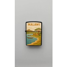İberk Malawi Malavi - Paper-Cut Style - Benzinli Siyah Çakmak