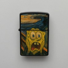 İberk Scream Spongebob Squarepants - Benzinli Siyah Çakmak