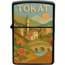 İberk Tokat - Paper Cut Memleket Temalı Benzinli Siyah Çakmak