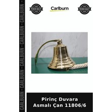 Carlburn Özel Üretim Dekoratif Gemi Çanı Antika Ev Aksesuarı Pirinç Duvara Asmalı Çan 11806/6