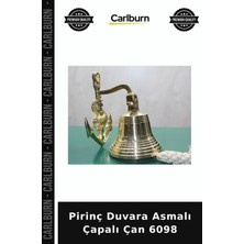 Carlburn Özel Üretim Dekoratif Denizci Duvar Süsü Hediye Gemi Çanı Pirinç Duvara Asmalı Çapalı Çan 6098