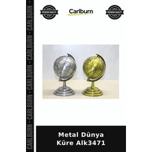 Carlburn Özel Üretim Dekoratif Ofis Masaüstü Hediyelik Aksesuar Metal Dünya Küre ALK3471