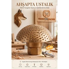 Creatividad Solutions Tungsten Ahşap Oyma ve Şekillendirme Diski 70MM Avuç Taşlama Törpüsü + M14 Aparat  723601