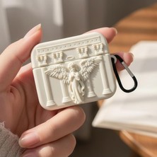 Universal Caseonn Kılıf Antik Melek Bej Bej Apple Airpods 4. Nesil/anc ile Uyumlu