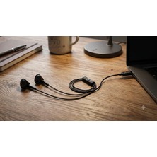 Universal Type C Kablolu Kulaklık Cihaz Seçmez (Siyah Tpc-03)