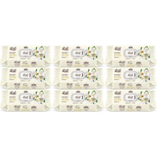 Fibril Islak Havlu Mendil 90 Yaprak Gizemli Yasemin Plastik Kapaklı (9 Lu Set) 810 Yaprak