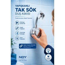 Maison Luré Esnek Su Geçirmez Yapışkanlı Banyo Duvar Aparatı Duş Sistemi
