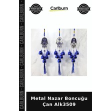 Carlburn Özel Üretim Dekoratif Hediyelik Geleneksel Ev Aksesuarı Şans Simgesi Metal Nazar Boncuğu Çan ALK3509