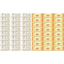 Fibril Islak Havlu Bebek Mendil 90 Yaprak Zeytinyağlı & Bebek (Karma 48 Li Set) 4320 Yaprak
