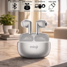 Universal Air Buds 3 Kablosuz 5.3 Ios Android Windows Pc ve Tüm Telefonlar ile Uyumlu Bluetooth Kulaklık - Gümüş