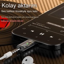 Universal Type C To 3.5mm Dac Kulaklık Dönüştürücü iPhone 15 ve Type C Telefon ile Uyumlu Çevirici Otgax