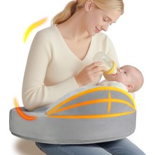 Köpük Emzirme Yastığı - Öncü Güvenlik Çitli-Ekstra Büyük Emzirme Yastığı, Ergonomik Konfor ve Destek Için-Daha Kolay ve Sağlıklı Emzirme-Her Bedene Uygun, Çıkarılabilir Kapaklı