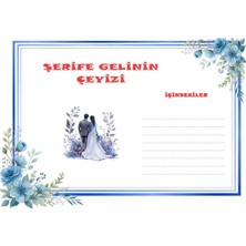 The Bıggest Impact 10 Adet Kişiye Özel Gelin Çeyizi Koli Etiketi Sticker A4 – Renkli Kutu, Bohça, Koli Etiketi