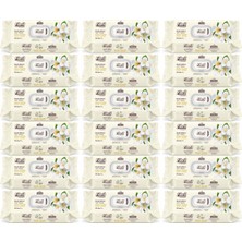 Fibril Islak Havlu Mendil 90 Yaprak Gizemli Yasemin Plastik Kapaklı (18 Li Set) 1620 Yaprak