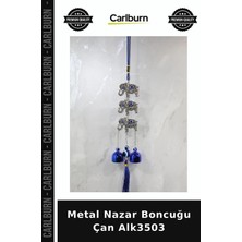 Carlburn Özel Üretim Dekoratif Ev Aksesuarı Şans Hediyelik Duvar Süsü Metal Nazar Boncuğu Çan ALK3503