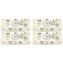 Fibril Islak Havlu Mendil 90 Yaprak Gizemli Yasemin Plastik Kapaklı (4 Lü Set) 360 Yaprak