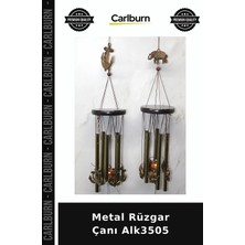 Carlburn Özel Üretim Dekoratif Bahçe Süsü Balkon Aksesuarı Hediye Metal Rüzgar Çanı ALK3505