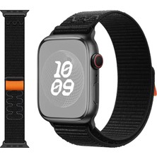 Universal Apple Watch Uyumlu Nylon Loop Kumaş Kordon - 49MM/46MM/45MM/44MM/42MM/41MM/40MM/38MM Uyumlu - Apple Watch Se & Ultra 3/2/1 & Series 11-1