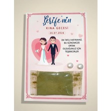 The Bıggest Impact 100 Adet El Ele Gelin Damat Tasarımlı Inci Küpeli Stick Kına - Kişiye Özel Tasarımlı Söz, Düğün ve Kına Hediyeliği