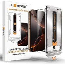 Universal iPhone 18 Pro Max,17 Pro Max Uyumlu Ultra Clear Hd (Şeffaf) Temperli Cam, Easy Fix Kolay Kurulum Serisi Yüksek Kaliteli Ekran Koruyucu