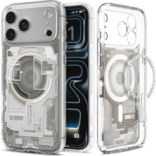 Universal iPhone 18 Pro Max / 17 Pro Max ile Uyumlu Magsafe Kılıf Ultra Hybrid Mag Fit Zero One Natural Titanium - ACS10041