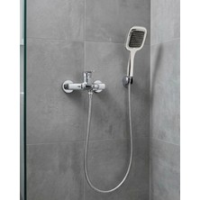 Maison Luré Mey Ithalat Siyah Duş Seti El Duşu Başlığı Spiral Hortum Banyo Aksesuarı Duş Sistemi