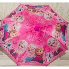 Guzzy Bardaklı Düdüklü Elsa Anna Otomatik Çocuk Şemsiyesi