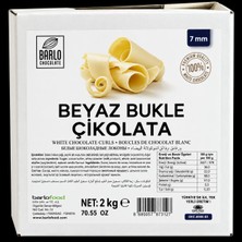 Barlo Beyaz Bukle Çikolata 7 mm 2 kg – Pasta ve Tatlı Dekorasyon Çikolatası
