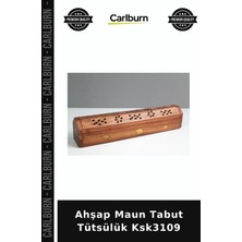 Carlburn Özel Üretim Dekoratif Hediyelik Mistik Ev Aksesuarı Otantik Ahşap Maun Tabut Tütsülük KSK3109