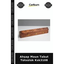 Carlburn Özel Üretim Dekoratif Hediyelik Ahşap Maun Tabut Tütsülük KSK3108
