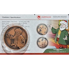 3Alp Koleksiyon Nasreddin Hoca, Tartı, Masal Kahramanları Serisi No:8, 2024, Darphane Hatıra Bronz Para, Sertifikalı