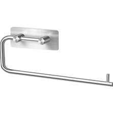 AyrStore Kağıt Havluluk Yapışkanlı Çift Çubuklu Paslanmaz Çelik Krom Rengi