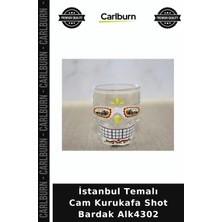 Carlburn Özel Üretim Hediyelik Bar Parti Koleksiyon Istanbul Temalı Cam Kurukafa Shot Bardak ALK4302