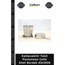 Carlburn Özel Üretim Katlanabilir Tekli Paslanmaz Çelik Shot Bardak ALK3936