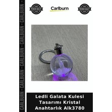 Carlburn Özel Üretim Işıklı Hediyelik Istanbul Hatıra Ledli Galata Kulesi Tasarımı Kristal Anahtarlık ALK3780