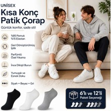 Beruflic Unisex Dikişsiz Patik Çorap 6'lı | %85 Pamuklu Geri Dönüşüm Iplikli, Nefes Alan Spor Under M