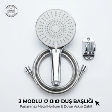 Maison Luré 3 Modlu Duş Seti Hortumlu Duş Başlığı ve Duş Mafsalı Seti Duş Sistemi