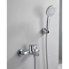 Maison Luré 4 Kademeli Krem Duş Seti El Duşu Başlığı Spiral Hortum Duvar Askısı Duş Sistemi
