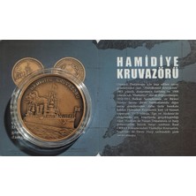 3Alp Koleksiyon Çanakkale Zaferi'nde Türk Donanması, Hamidiye Kruvazörü 2015, Darphane Hatıra Bronz Para, Sertifikalı