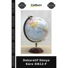 Carlburn Özel Üretim Ofis Aksesuarı Masaüstü Hediyelik Şık Tasarım Dekor Dekoratif Dünya Küre SL612-F
