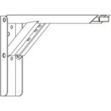 Moborv 7600-1001-200 20 cm Beyaz Katlanır Karavan Masa ve Raf Braketi 100 kg