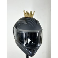 3dpazarıcom Motor & Motosiklet Gold Simli Taç Kask Dış Aksesuar