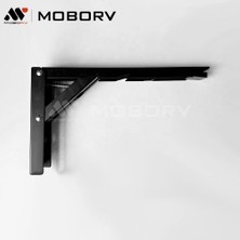 Moborv 7600-1001-300 30 cm Siyah Katlanır Karavan Masa ve Raf Braketi 100 kg